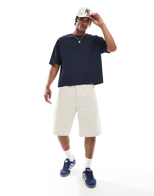 ASOS DESIGN Boxy Oversized Graphic T-shirt In Navy
