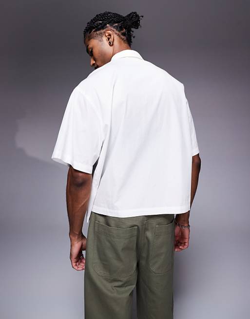 ASOS DESIGN Boxy Oversized Poplin Shirt In White