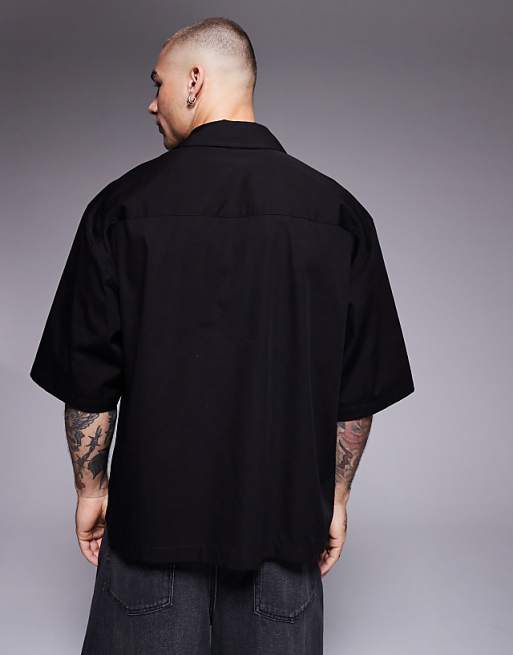 ASOS DESIGN Boxy Oversized Shirt In Black