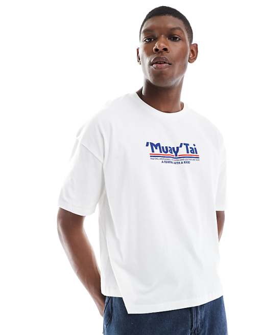 ASOS DESIGN Boxy Oversized T-shirt With Back Graphic In White