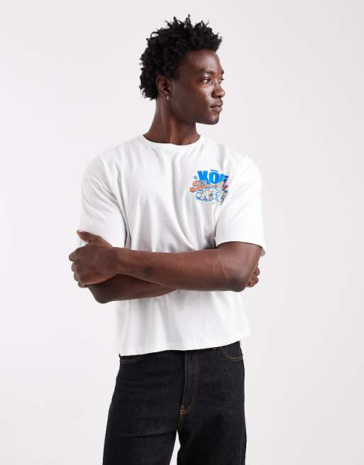 ASOS DESIGN Boxy Oversized T-shirt With Back Print In White