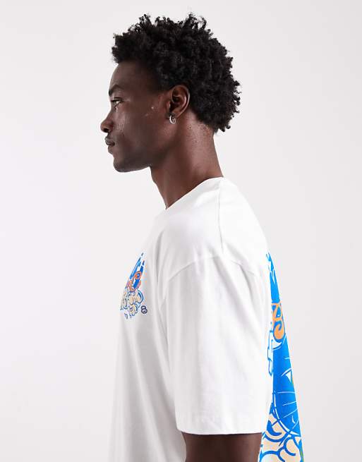 ASOS DESIGN Boxy Oversized T-shirt With Back Print In White