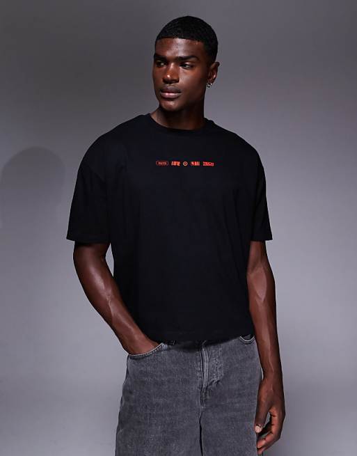 ASOS DESIGN Boxy Oversized T-shirt With Car Graphic In Black