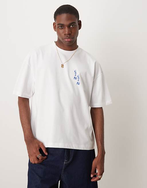 ASOS DESIGN Boxy Oversized T-shirt With Cartoon Graphic In White