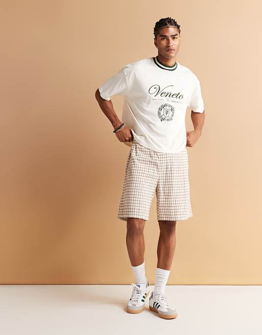 ASOS DESIGN Boxy Oversized T-shirt With City Graphic In Off White