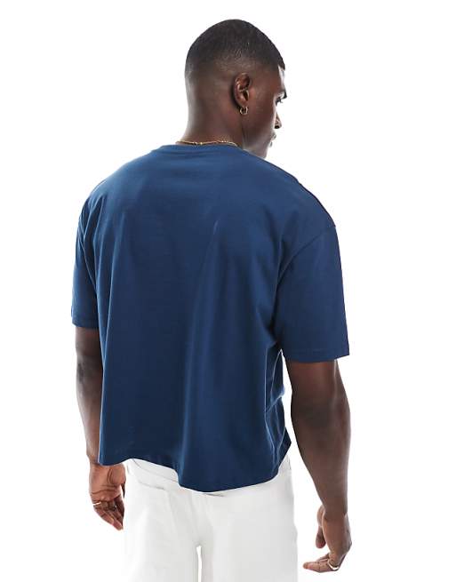 ASOS DESIGN Boxy Oversized T-shirt With City Graphic In Navy