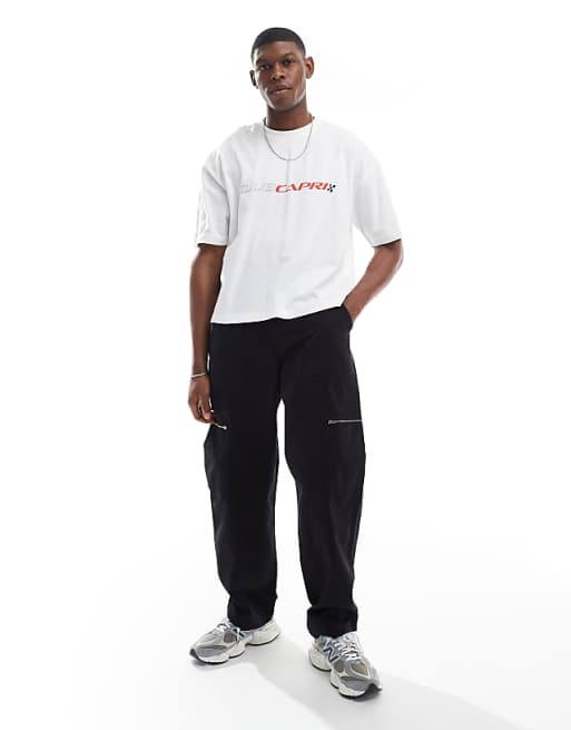 ASOS DESIGN Boxy Oversized T-shirt With City Graphic In White