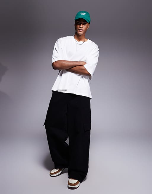 ASOS DESIGN Boxy Oversized T-shirt With Food Embroidery In White