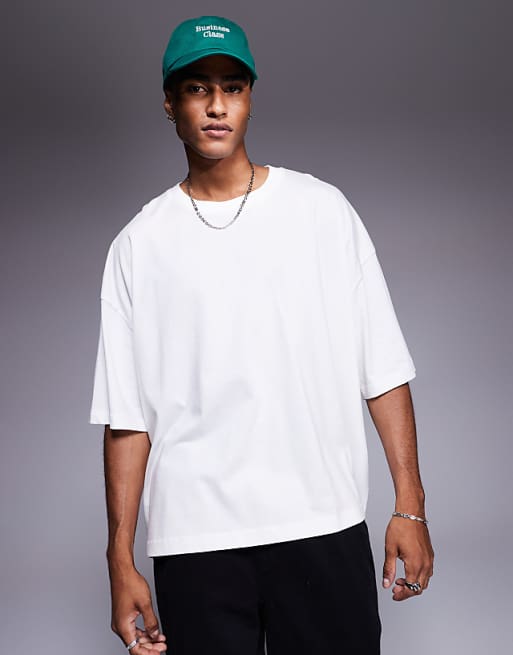 ASOS DESIGN Boxy Oversized T-shirt With Food Embroidery In White
