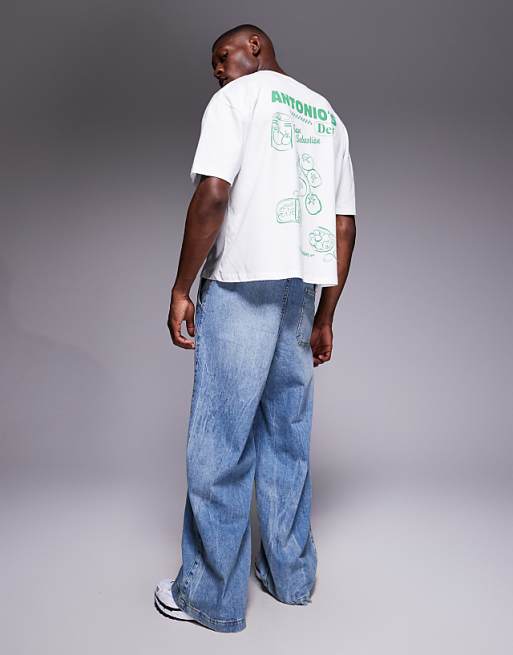 ASOS DESIGN Boxy Oversized T-shirt With Food Graphic In White