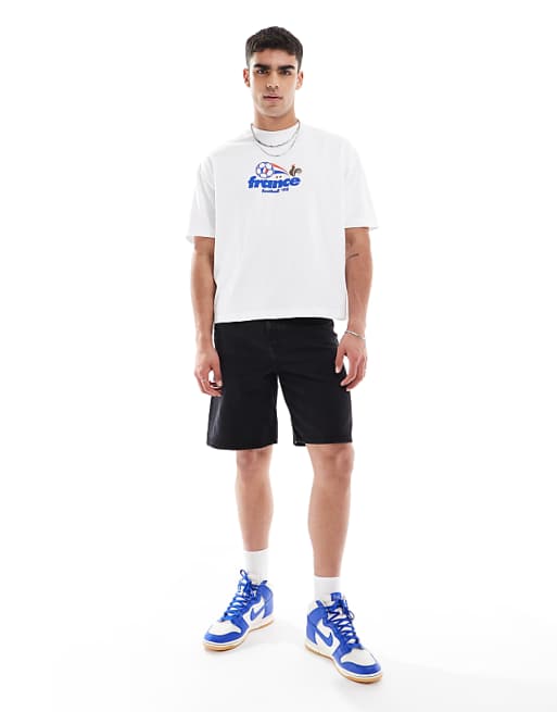 ASOS DESIGN Boxy Oversized T-shirt With France Sport Graphic In White