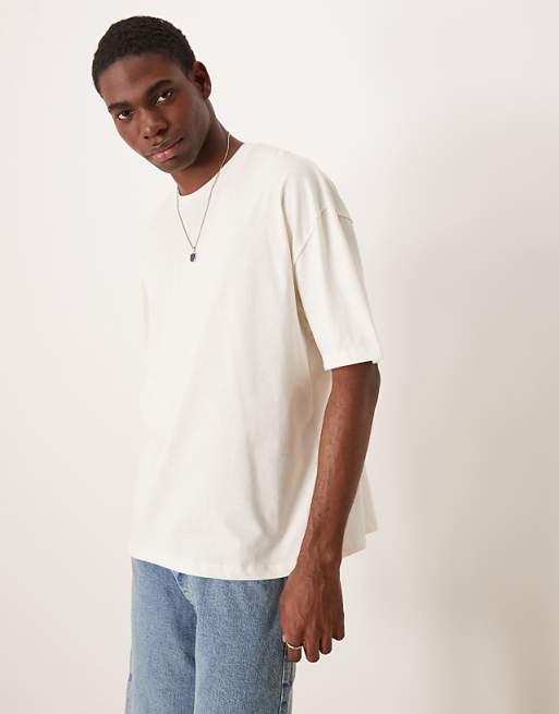 ASOS DESIGN Boxy Oversized T-shirt With High Summer Graphic In Off White