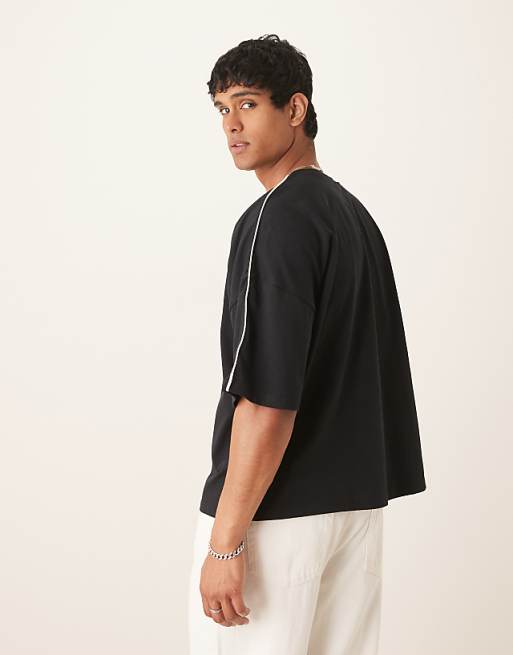 ASOS DESIGN Boxy Oversized T-shirt With Print In Black