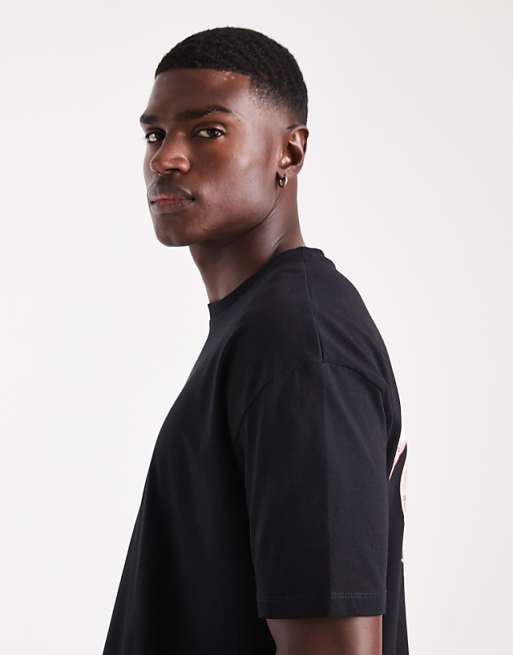 ASOS DESIGN Boxy Oversized T-shirt With Scenic Print In Black