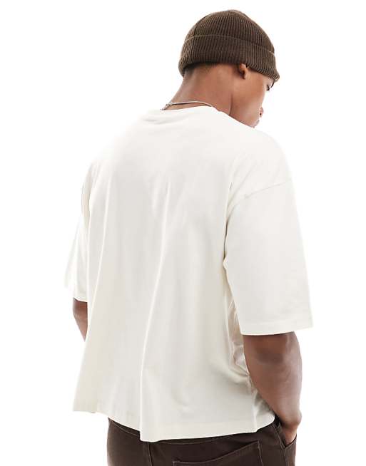 ASOS DESIGN Boxy Oversized T-shirt With Watches Graphic In Off White