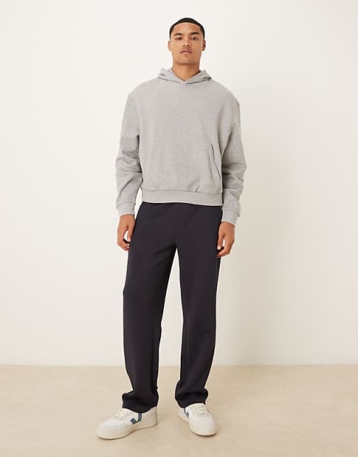 ASOS DESIGN Boxy Relaxed Hoodie In Grey