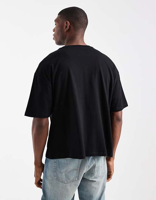 ASOS DESIGN Boxy T-shirt With Front Print In Black