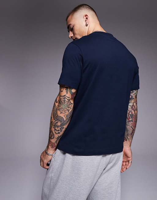 ASOS DESIGN Boxy T-shirt With Italia Sports Graphic In Navy