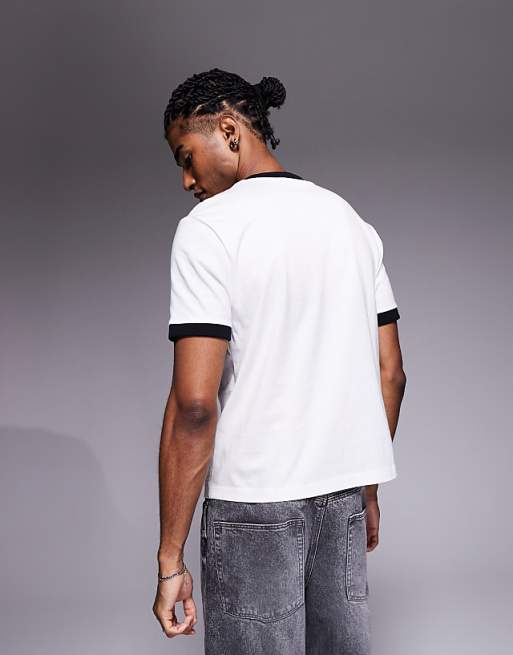 ASOS DESIGN Boxy T-shirt With Text Graphic In White
