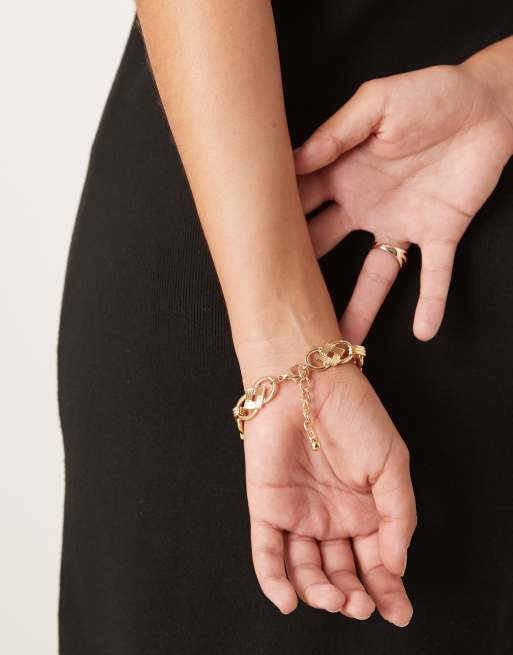 ASOS DESIGN Bracelet With Vintage-style Chain In Gold Tone