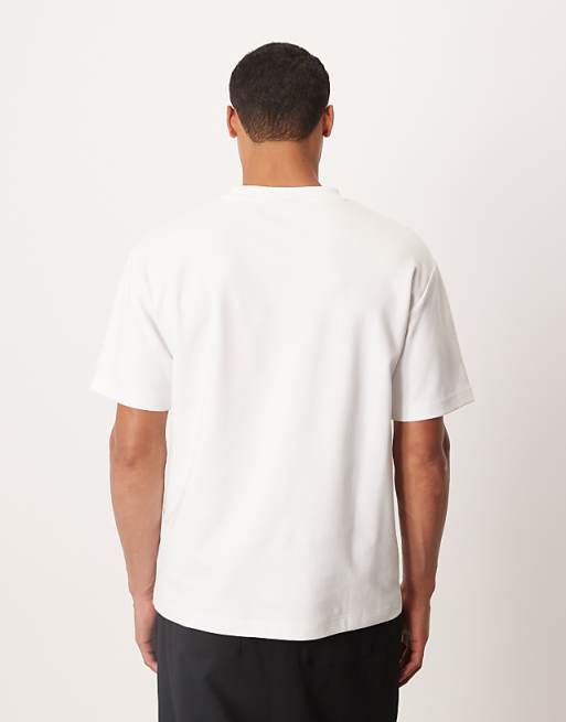 ASOS DESIGN BreatheMAX™ Heavyweight Oversized T-shirt With Text Graphic In White