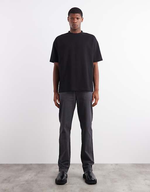 ASOS DESIGN BreatheMAX™ Heavyweight Oversized T-shirt In Black Cotton Blend