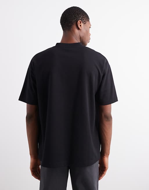 ASOS DESIGN BreatheMAX™ Heavyweight Oversized T-shirt In Black Cotton Blend