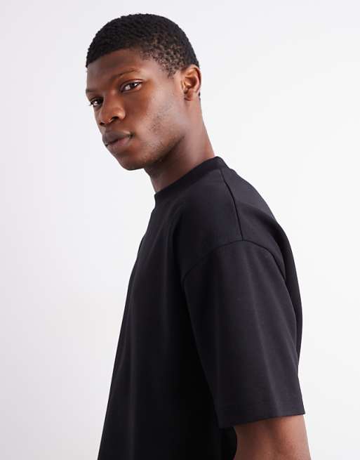ASOS DESIGN BreatheMAX™ Heavyweight Oversized T-shirt In Black Cotton Blend