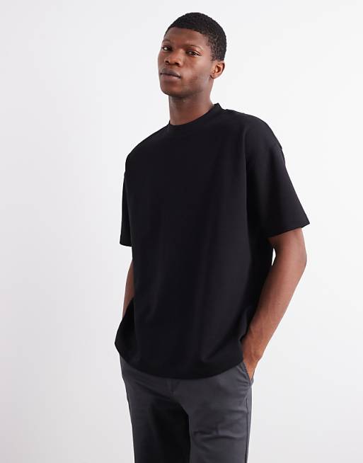 ASOS DESIGN breatheMAX™ heavyweight oversized t-shirt in black cotton blend