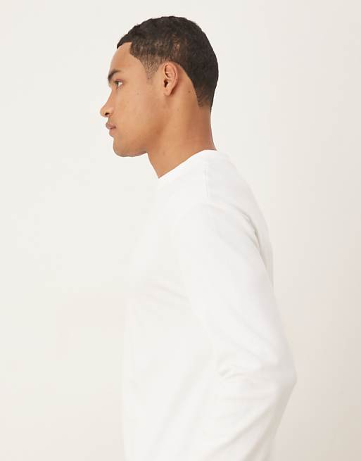 ASOS DESIGN BreatheMAX™ Heavyweight Relaxed Long Sleeve T-shirt In White Cotton Blend