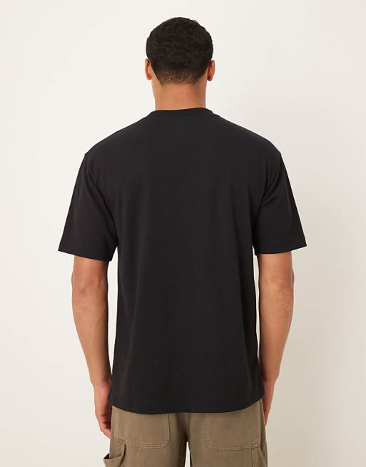 ASOS DESIGN BreatheMAX™ Heavyweight Relaxed T-shirt In Black Cotton Blend