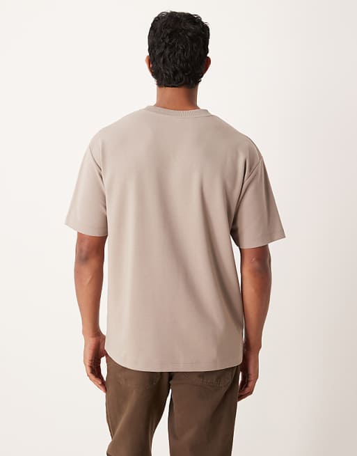 ASOS DESIGN BreatheMAX™ Heavyweight Relaxed T-shirt In Brown Cotton Blend