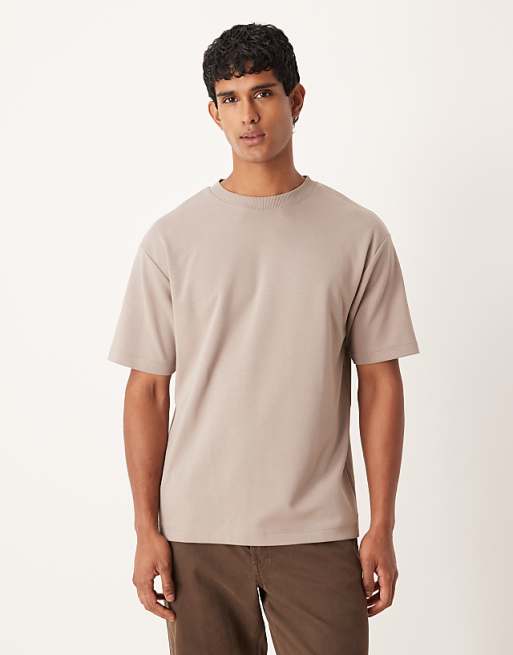 ASOS DESIGN breatheMAX™ heavyweight relaxed t-shirt in brown cotton blend