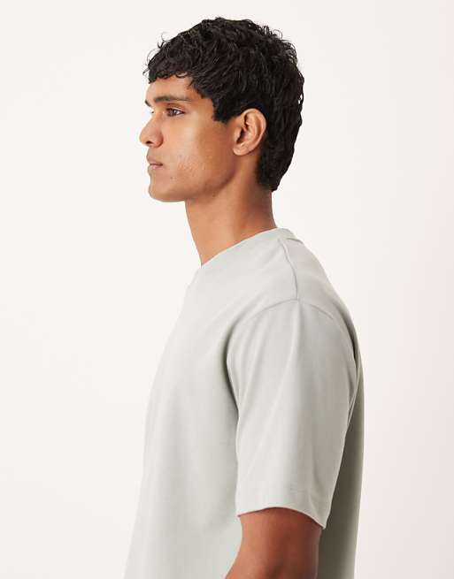 ASOS DESIGN BreatheMAX™ Heavyweight Relaxed T-shirt In Sage Cotton Blend