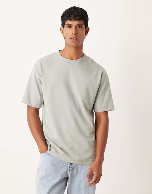 ASOS DESIGN breatheMAX™ heavyweight relaxed t-shirt in sage cotton blend