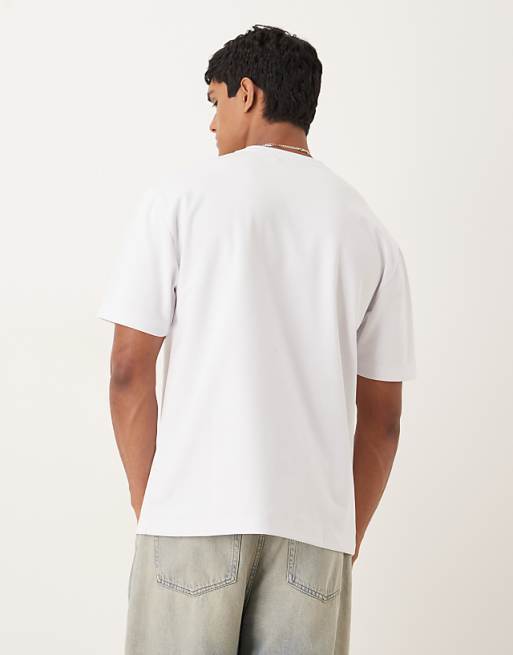 ASOS DESIGN BreatheMAX™ Heavyweight Relaxed T-shirt With City Graphic In White