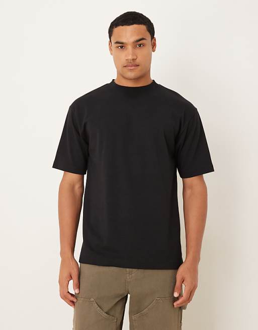 ASOS DESIGN breatheMAX™ heavyweight relaxed t-shirt in black cotton blend
