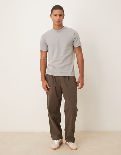 ASOS DESIGN BreatheMAX™ Heavyweight T-shirt In Grey Cotton Blend