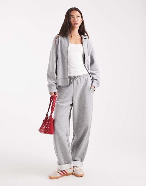 ASOS Design brushback co-ord in grey