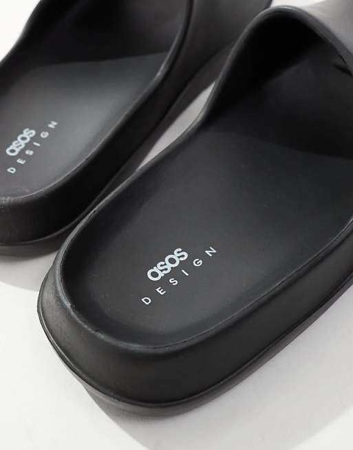 ASOS DESIGN Chunky Sliders In Black