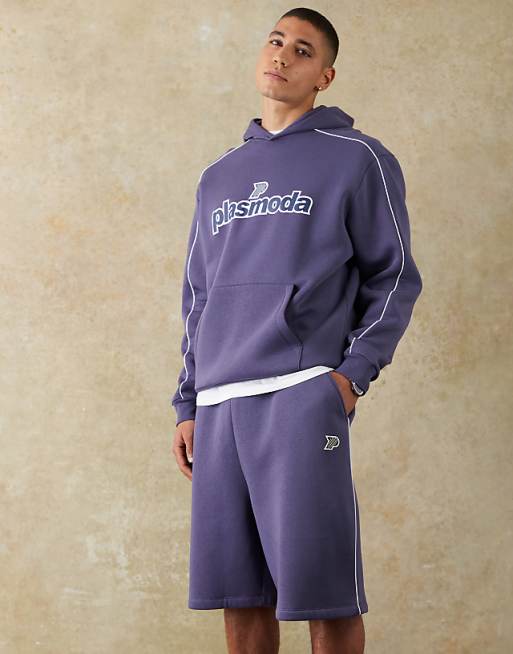 ASOS DESIGN Co-ord Basketball Shorts With Sporty Rubberised Print In Navy