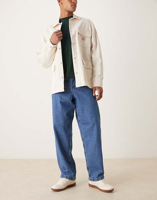 ASOS DESIGN Co-ord Denim Shirt And Jeans In Mid Wash Blue