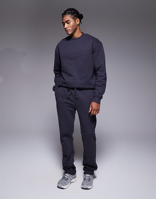 ASOS DESIGN Co-ord Heavyweight Oversized Sweatshirt In 400gsm Charcoal