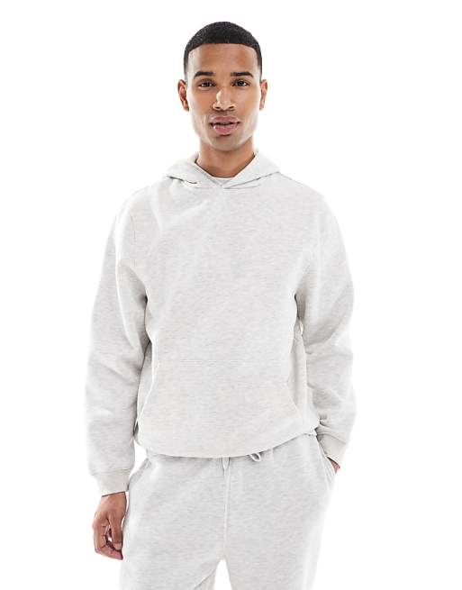 ASOS DESIGN co-ord hoodie in light grey
