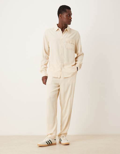 ASOS DESIGN co-ord in beige