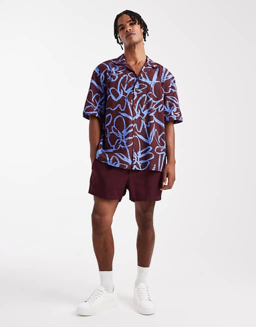 ASOS DESIGN co-ord in burgundy