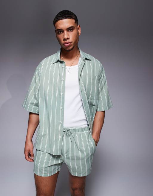 ASOS DESIGN Co-ord In Green Stripe