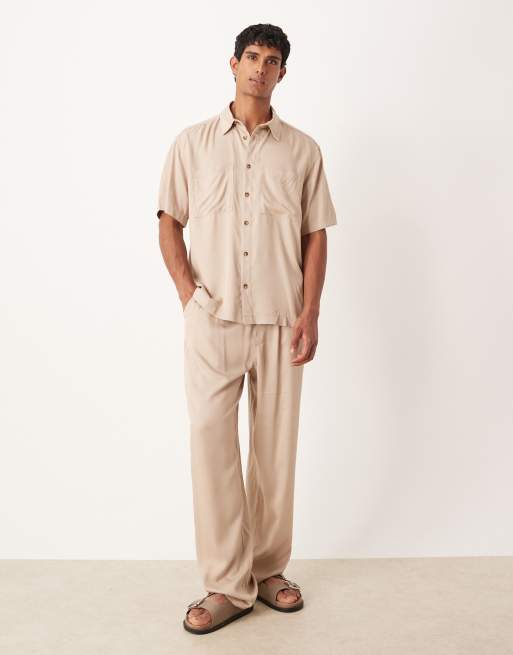 ASOS DESIGN Co-ord In Relaxed Fit In Stone