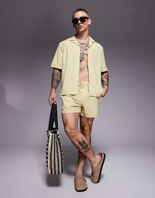 ASOS DESIGN co-ord in seersucker in green