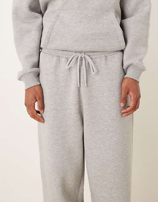 ASOS DESIGN Co-ord Oversized Joggers With Print In Grey Marl